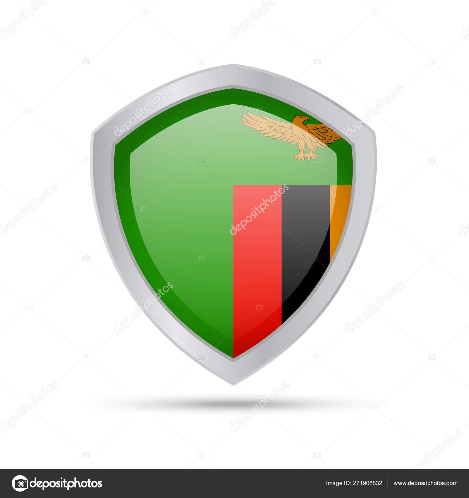 Escudo con bandera de Zambia sobre fondo blanco . Vector de stock  #271908832 de ©gt29, image size:1600x1699