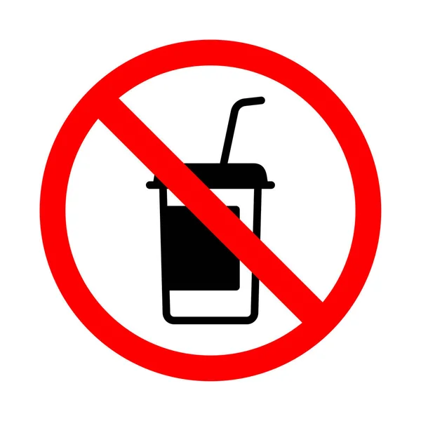 Forbidden drink icon. Vector illustration of a collection signs — Stock Vector