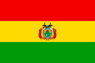 Bolivya bayrağı. Bolivya'nın egemen devlet bayrağı