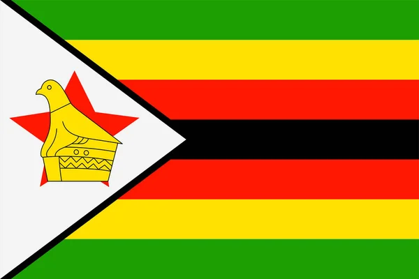 Flagge Simbabwes. Souveräne Staatsflagge Simbabwes — Stockvektor