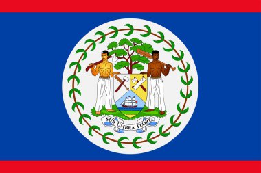 Belize bayrağı. Belize'nin egemen devlet bayrağı