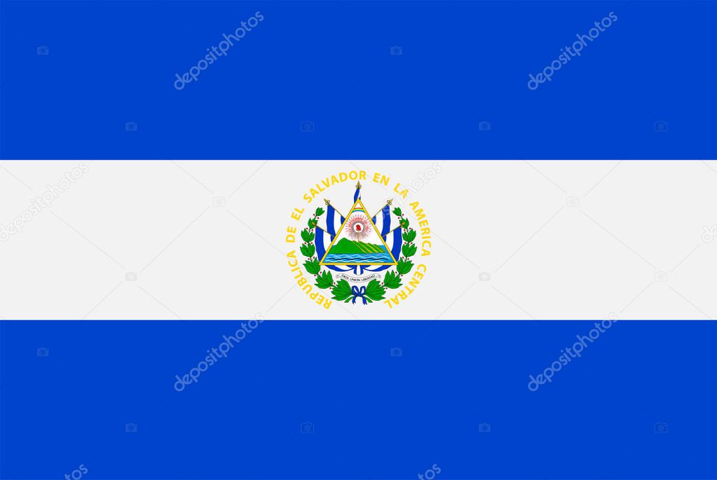Flag of El Salvador. Sovereign state flag of El Salvador