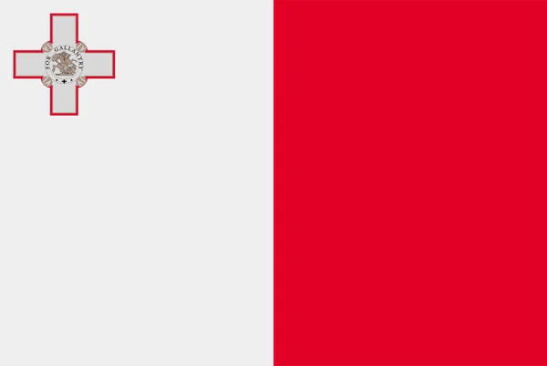 Maltas flagga. Maltas suveräna stats flagga — Stock vektor