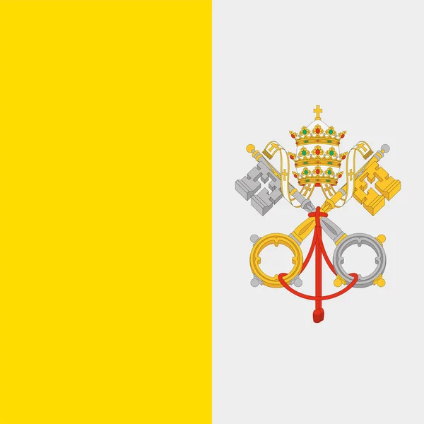Drapeau du Vatican. Drapeau souverain du Vatican — Image vectorielle