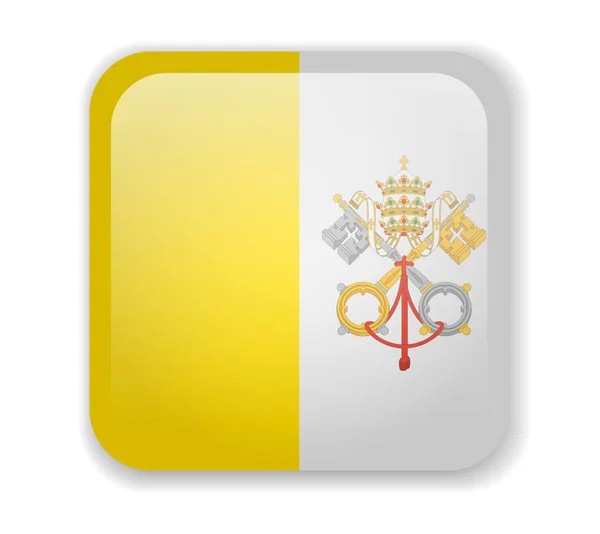 梵蒂冈国旗明亮的方形图标在白色背景 — 图库矢量图片