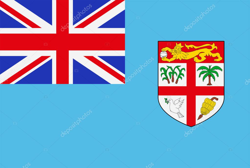 Flag of Fiji. Sovereign state flag of Fiji