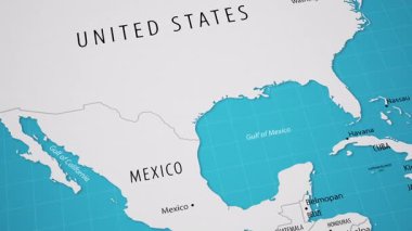 Orta Amerika 'nın 3 boyutlu animasyon haritası..