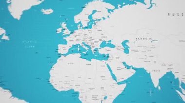 Dünya Haritasında Canlandırılmış Ulusal Bayrak Üzerine Moldova