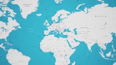 Animasyon Ulusal Bayrağıyla Dünya Haritasında Letonya