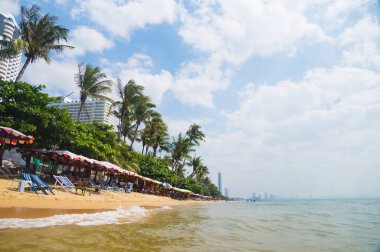Pattaya 'daki Jomtien Sahili manzarası