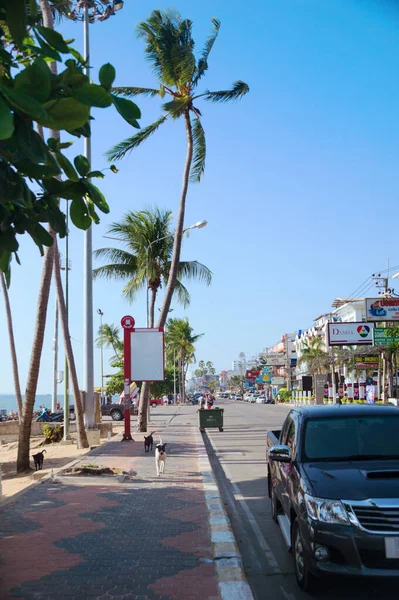 Widok Jomtien Beach Pattaya — Zdjęcie stockowe