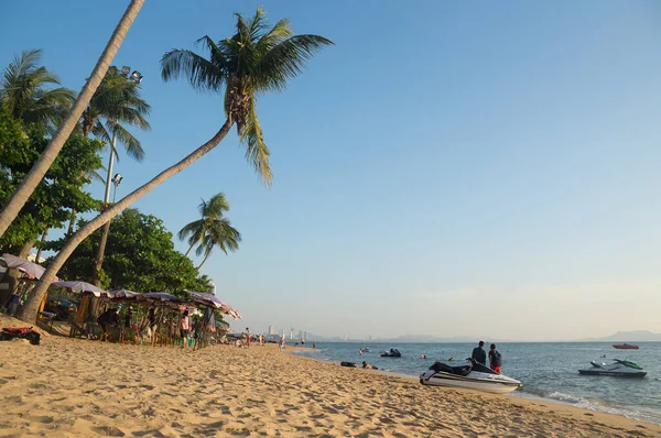 Vista Playa Jomtien Pattaya Atardecer —  Fotos de Stock