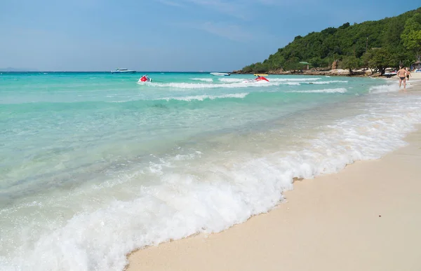 Plaża Morska Wyspie Niedaleko Pattaya — Zdjęcie stockowe