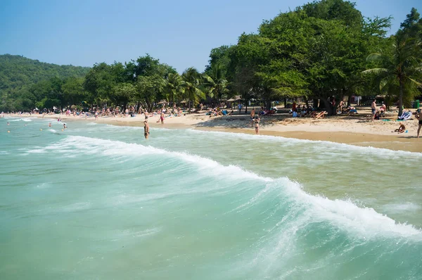 Plaża Morska Wyspie Niedaleko Pattaya — Zdjęcie stockowe