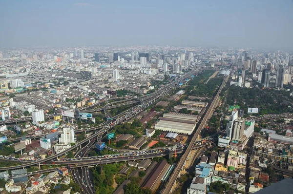 从Baiyoke Skytower俯瞰曼谷 — 图库照片