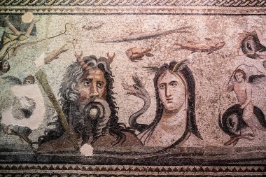 Zeugma Müzesi, Gaziantep / Türkiye - Haziran 2019: Gaziantep 'teki Zeugma Mozaik Müzesi, Türkiye