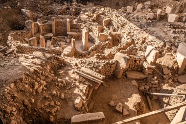 Gobeklitepe, Sanliurfa / Turkey - October 2019: Gobekli Tepe is an archaeological site in Sanliurfa, Turkey clipart