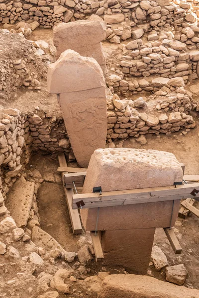 Göbeklitepe, Şanlıurfa / Türkiye - Ekim 2019: Göbekli Tepe Şanlıurfa, Türkiye 'de bir arkeoloji sahası