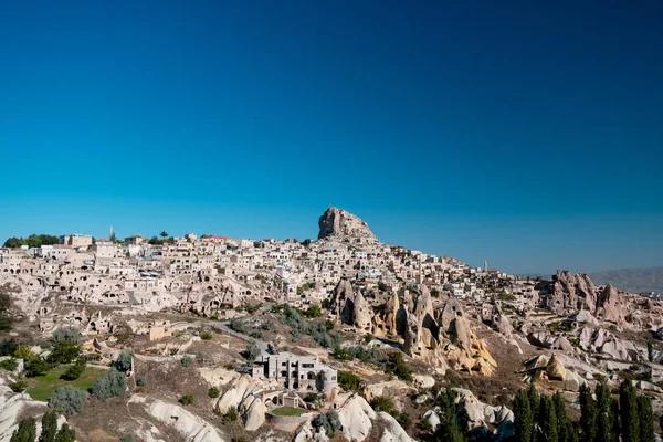 Uchisar Cappadocia Turkey June 2019 Arial View Cityscape Photo Uchisar — Stock Photo, Image