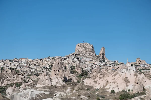 Ortahisar Cappadocia Törökország 2019 Június Ortahisar Ortahisar Várának Panorámaképe — Stock Fotó