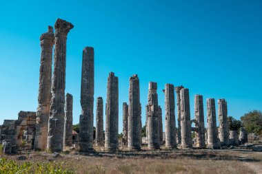 Uzunaburc Antik Şehir kalıntıları, mermer sütunlar