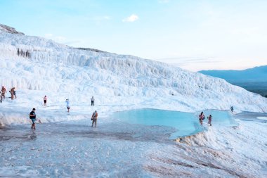 Pamukkale, Denizli / Türkiye - Haziran 2019: Pamukkale Türkiye 'de 