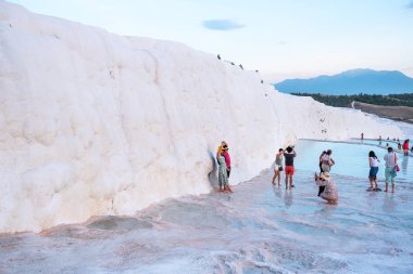 Pamukkale, Denizli / Türkiye - Haziran 2019: Pamukkale Türkiye 'de 