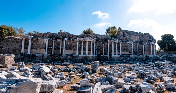 Ruínas Side Ancient City Antalya Turquia — Fotografia de Stock