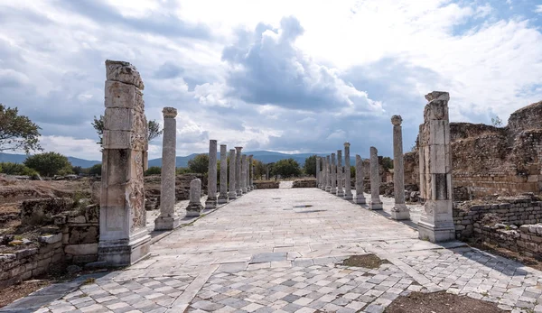 Ruïnes Van Hierapolis Ancient City Theather Pamukkale Stad — Stockfoto