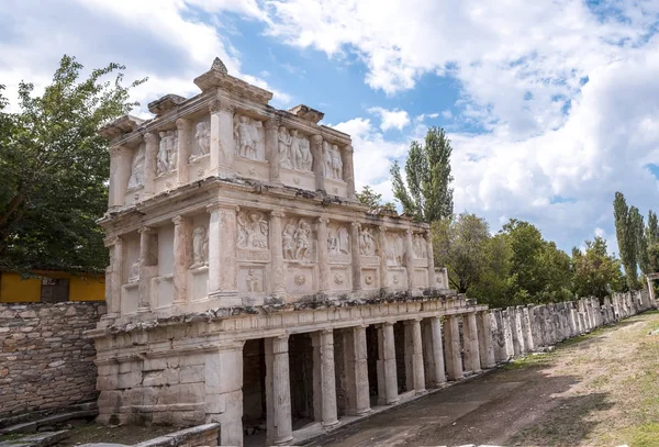 Ruinas Hierápolis Antiguo Teatro Ciudad Pamukkale — Foto de Stock