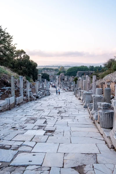 Biblioteca Celsus Teatro Antiguo Están Ruinas Éfeso Ciudad Antigua Efeso — Foto de Stock