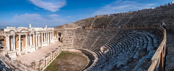 Ruinas Hierápolis Antiguo Teatro Ciudad Pamukkale Denizli Turquía — Foto de Stock