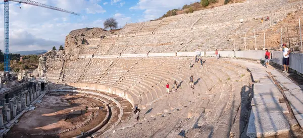 Celsus Könyvtár Ősi Színház Ephesus Óvárosának Romjai Efes Törökország — Stock Fotó
