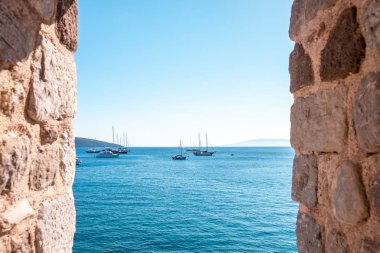 Bodrum Kalesi, Ege Denizi ve Bodrum Kalesi 'nden tekne fotoğrafları.
