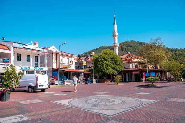 Gocek, Fethiye, Mugla / Türkiye - Haziran 2019: Gocek Kasabasının balık restoranları