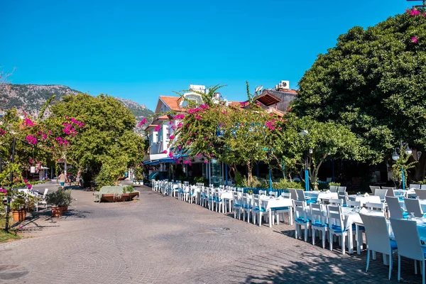 Gocek, Fethiye, Mugla / Türkiye - Haziran 2019: Gocek Kasabasının balık restoranları