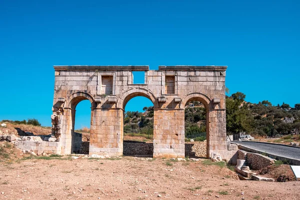 Patara Ancient City Ruinas Patara Ancient City Theater Antalya Turquía — Foto de Stock