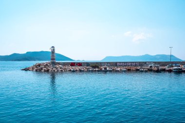 Antalya 'daki Kas Town, Antalya' daki Hava Görüntüsü Panoramik Fotoğraf Kas Town, Antalya