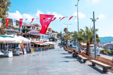 Antalya 'daki Kas Town, Antalya' daki Hava Görüntüsü Panoramik Fotoğraf Kas Town, Antalya