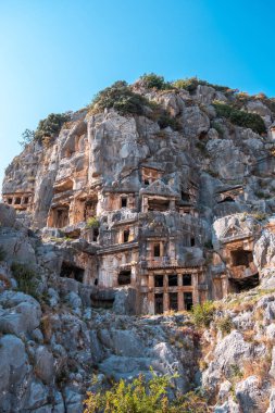 Myra Oymalı Taş Evler ve Mezarlar, Myra Antik Kenti, Demre, Antalya, Türkiye Harabeleri