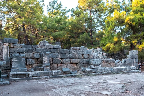 Phaselis Reruntuhan Teater Kota Kuno Phaselis Kemer Antalya Turki — Stok Foto