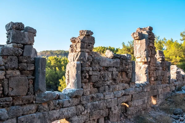 Phaselis Ruins Phaselis Ancient City Theater Kemer Αττάλεια Τουρκία — Φωτογραφία Αρχείου