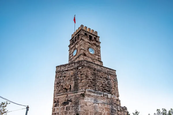 Часовая Башня Калейчи Анталия Турция Июнь 2019 Пейзаж Высоты Птичьего — стоковое фото