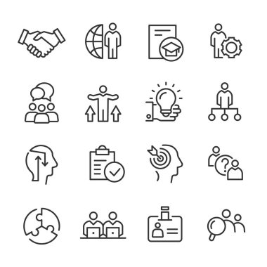 Vektör simgeleri iş danışmanlığı kümesi