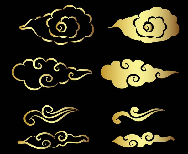 Cloud Tattoo Chinese Cloud — Stockvector