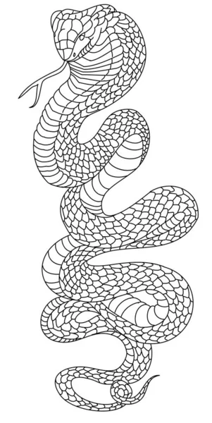 Serpente Colorida Para Impressão Adesivos Fundo Vetor Cobra King Para — Vetor de Stock