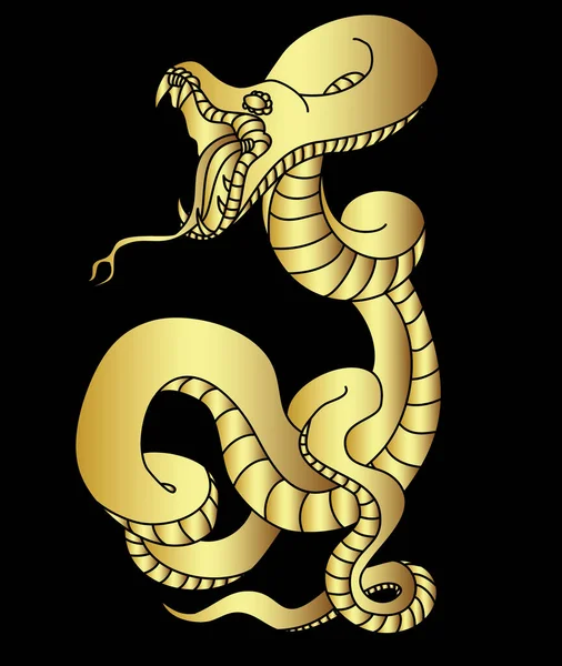 Περίγραμμα Του Φορέα Φίδι Χειροποίητο Απομονωθέν Στέλεχος Κόμπρας Λευκό — Διανυσματικό Αρχείο