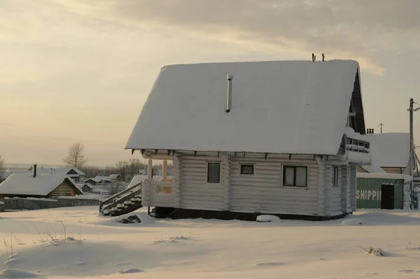 Pueblo Rusia Invierno —  Fotos de Stock