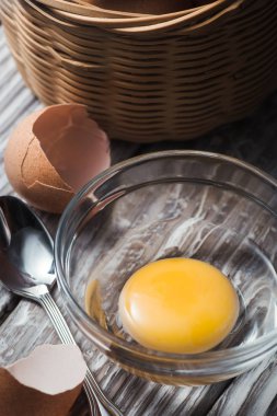 Yumurta hakkında bir yemek yapmaya hazır