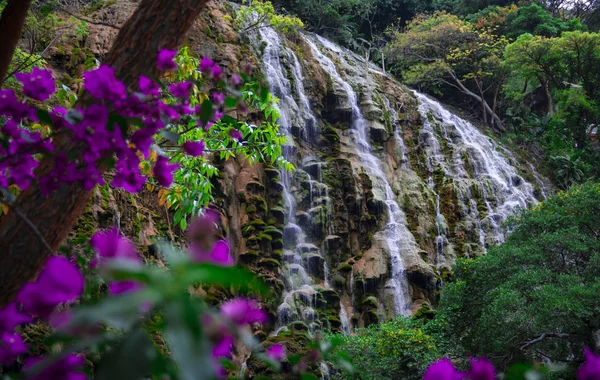 Waterfalls, caves and river in Tolantongo, Hidalgo. It is known for its beautiful landscapes of hot springs, an ideal place to vacation in Mexico